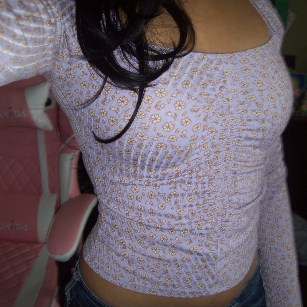 Square Neck Floral Top